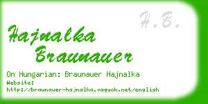 hajnalka braunauer business card